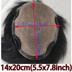 Men Toupee Silk Base Wigs For Men Short Hair PU Silk Base Toupee Human Hair Toupee For Men Hair pieces Transparent skin Hair Replacement Natural Hair - Image 2