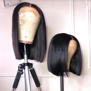 Straight Bob Wig Lace Front Human Hair Wigs 13x4 Bob Frontal Wigs Brazilian Remy Hair Lace Closure Wig 150% Density Pre Plucked - Image 4