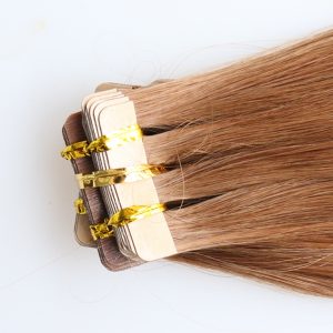 Brazilian Human Hair Tape Hair Extensions Real Human Hair Brazilian Ombre Hair Color #30 Brown Tape Hair - Image 3