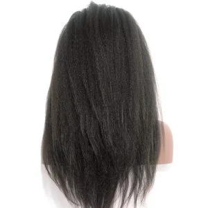 Alternative view of Lace Front Wig Brazilian  Human Hair Kinky Straight 250% Density Coarse Yaki Lace Front Wigs with Baby Hair Around For Black Women