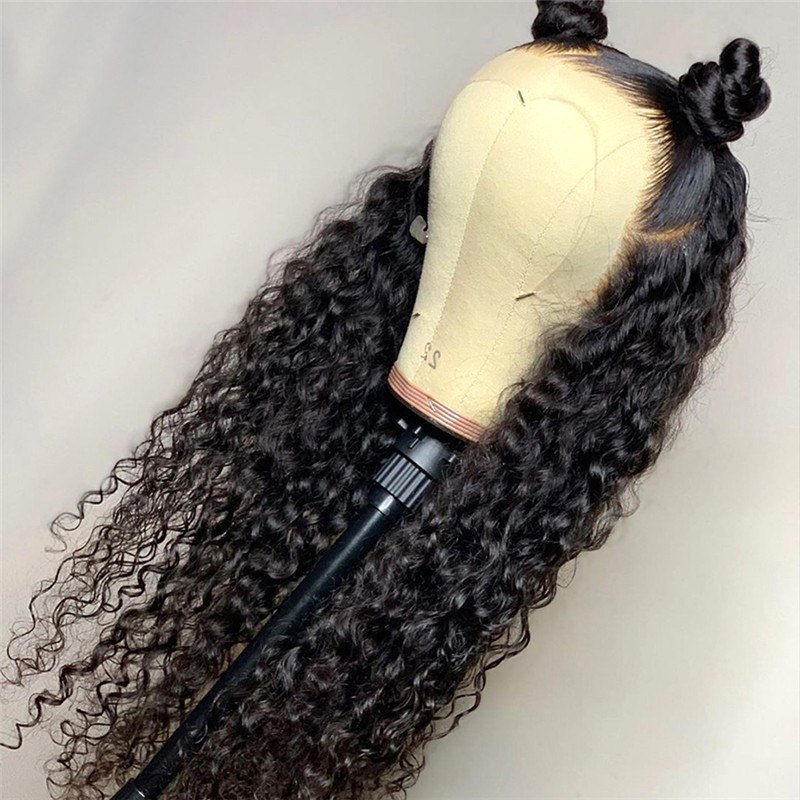 Curly Wig Human Hair Lace Frontal Wigs 180 Lace Front Wig Pre Plucked Bleached Knots Wigs Brazilian Remy 13x4 Frontal Lace Wig - Image 3