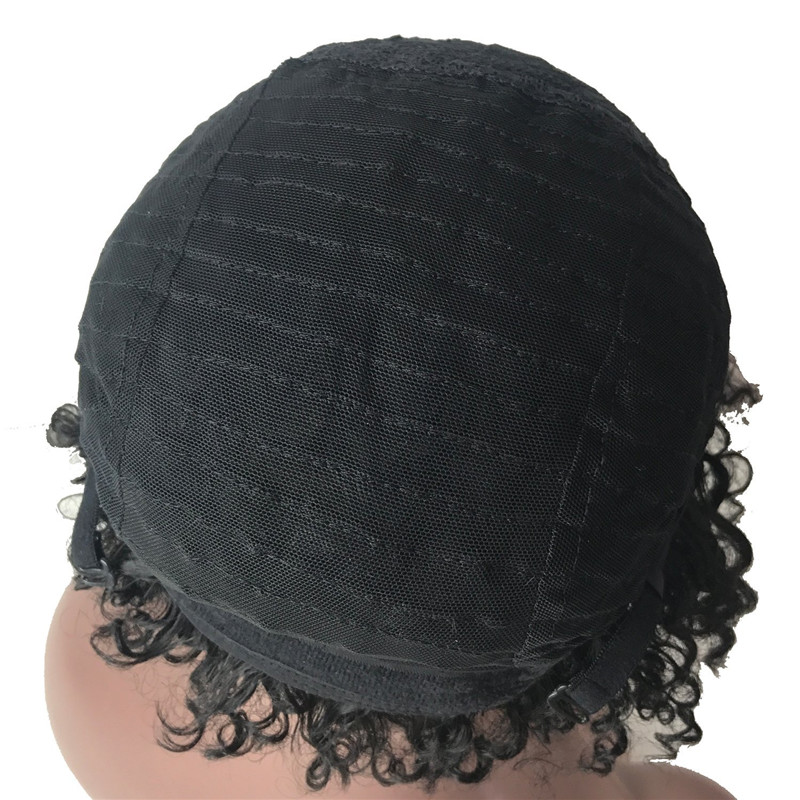Afro Kinky Curly Short Wig Brazilian Remy Human Hair 130% Density Short Wig Toupee Hairpiece for Men (Black) - Image 7