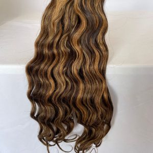 Flat K Tip Hair Extensions Real Human Cambodian Hair Highlight 4/27 Keratin Real Human Hair Flat Tip Keratin Hair Extensions Hot Fusion Flat Tip Extensions - Image 5