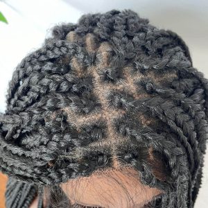 9x6 Lace Ombre Wigs 36 Inch double Lace Front Box Braided Wigs Knotless Lace Frontal Wig Synthetic Black Hand Braided Cornrow Braids Wigs With Baby Hair - Image 17
