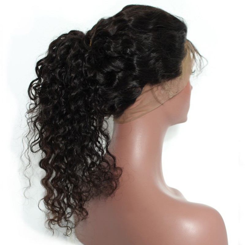 Pre Plucked 360 Lace Wigs Malaysian Remy Hair Loose Curly Human Hair Wigs - Image 4