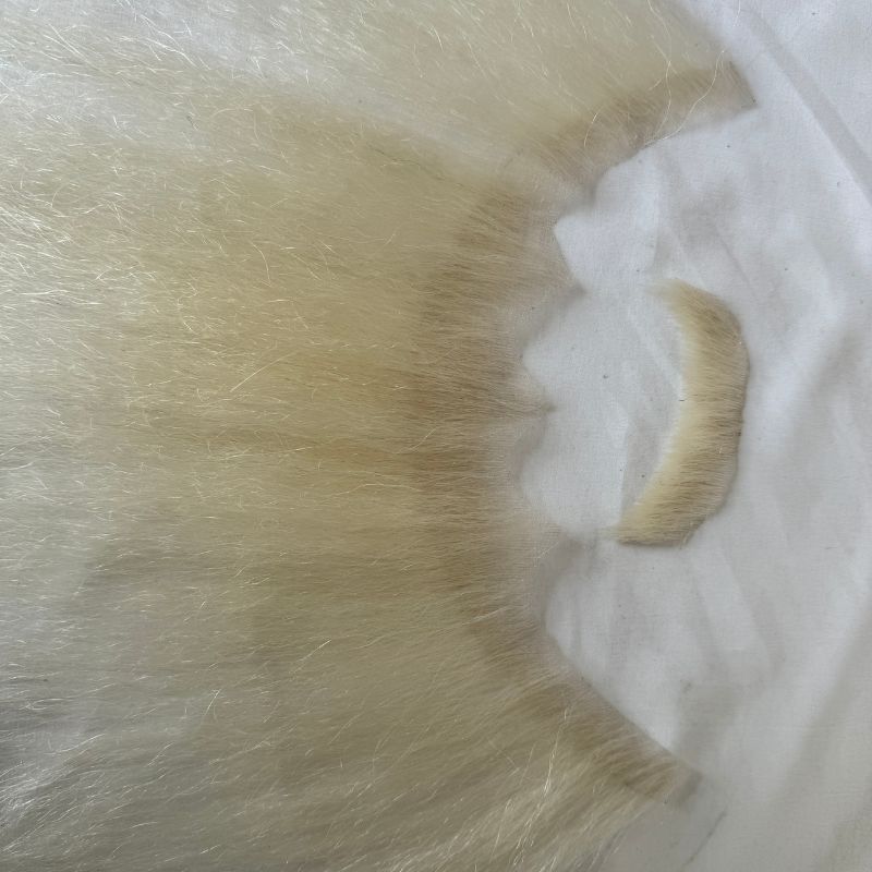 Fake Beard Swiss Lace Fake Beard And Moustache Real Human Hair Handmade Light Beard For Men Invisible Beards For Man White Color - Image 9
