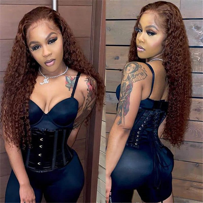 #4 Chocolate Brown Colored 13*6 Hd Lace Front Wig Human Hair Wigs Skin Melt For Black Women - Image 7
