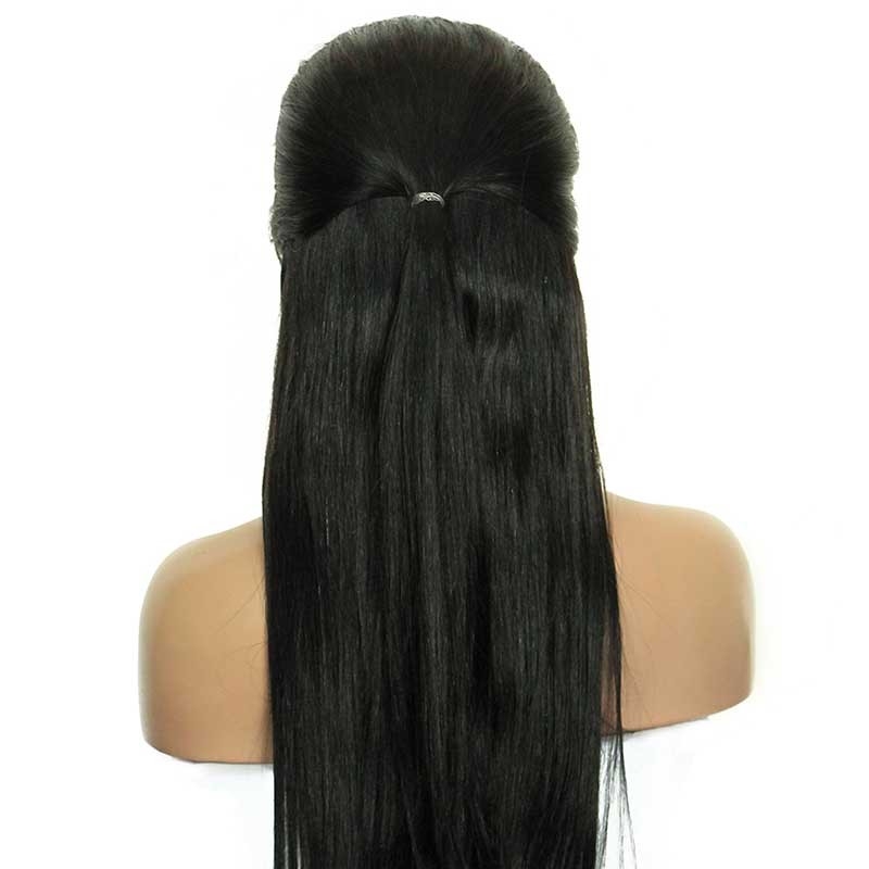 Lace Front Wig With Baby Hair Natural Color Human Hair Wigs Indian Remy Hair Bleached Knots - Image 2