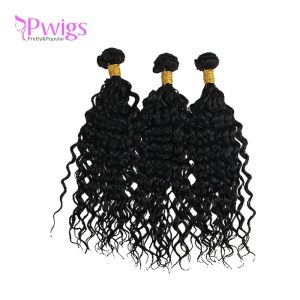 Curly 5x5 Lace Closure Unprocessed Brazilian Human Hair With Bundles Free Part for Black Women Natural Black - Image 3