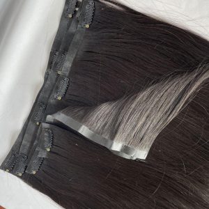 Straight Tape Clips Hair Extensions 100% Peruvian Human Raw Adhesive Double Siding Clips Remy Hair 120g - Image 6