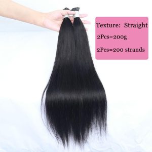 Brazilian Silk Straight I Tip Microlinks Hair Extensions Human Hair For Black Women I Tip Virgin Hair Extensions Pwigs - Image 6