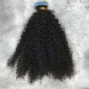 100% Real Human Hair Tape In Extensions Remy Kinky Curly Natural Skin Weft Tape On Adhesive Invisible