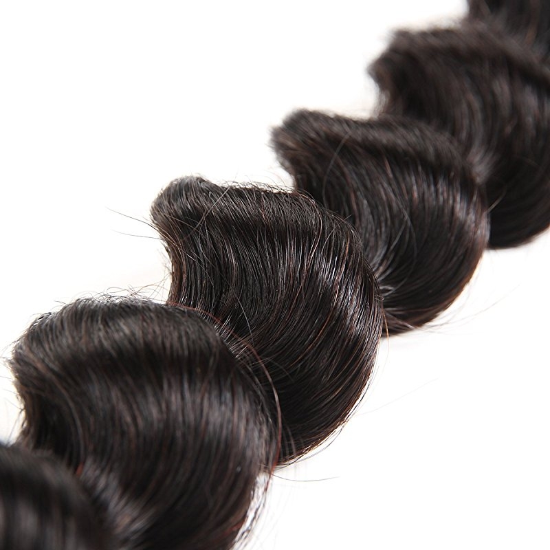 Loose Deep Wave Bundles with Closure Unprocessed Remy Virgin Hair Deep Wave With Closure Natural Color - Image 3