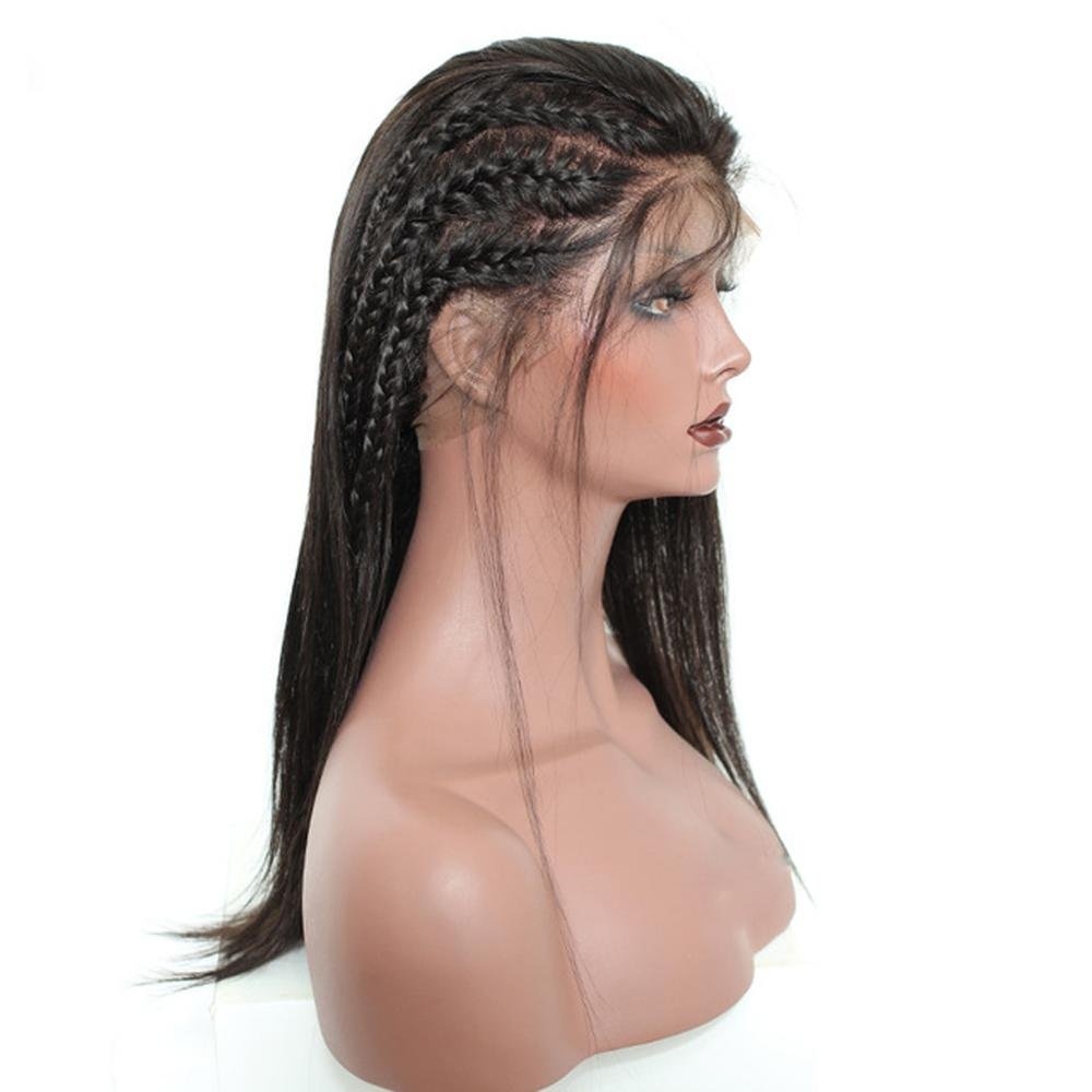 13x6 Deep Part Lace Front Human Hair Wigs Glueless Non-Remy Human Hair Wigs Bleached Knots Brazilian Straight Wigs 150% Density - Image 3
