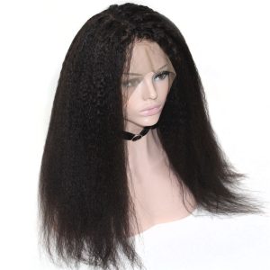 Kinky Straight Human Hair Wigs HD Swiss Transparent Lace Front Human Hair Wigs Peruvian Pre Plucked 13x4 Lace Front Wigs For Black Women Glueless Remy - Image 5