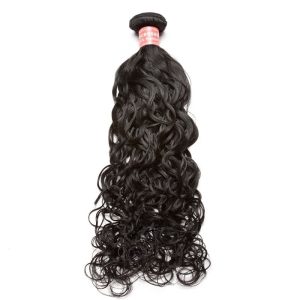 Natural Color Water Wet Wave Brazilian Human Hair Weave 3pcs Bundles - Image 3