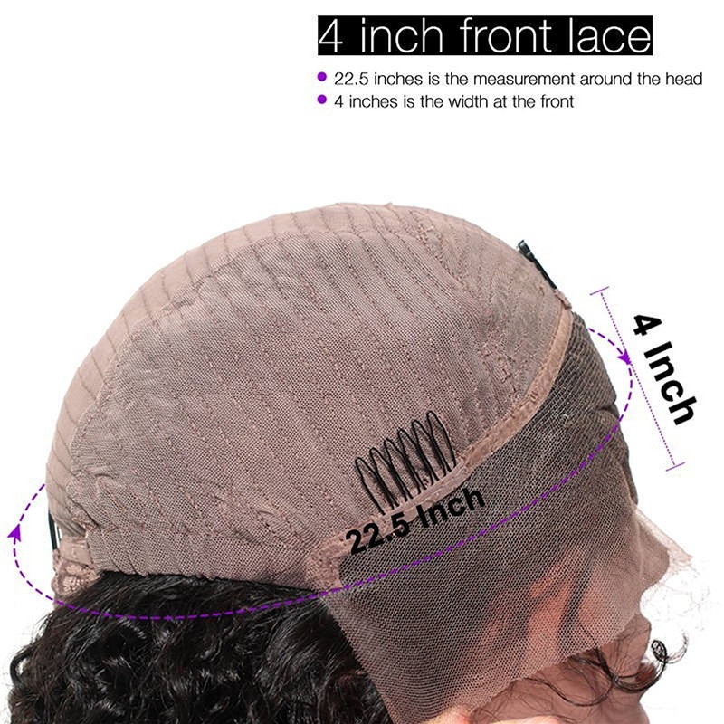 300% High Density Lace Front Human Hair Wig Loose Wave Brazilian Remy Human Hair Lace Wig Glueless Lace Front Wigs for Black Women NaturalColor - Image 5