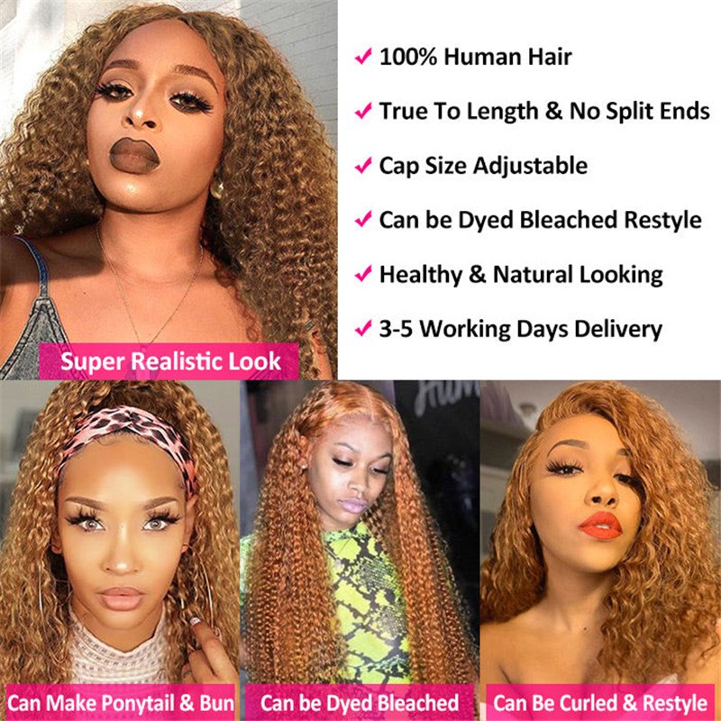 Honey Blonde Wig #27 Human Hair Wigs For Women Pre Plucked 13X6 Hd Lace Frontal Wigs - Image 5