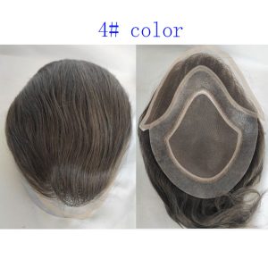 100%Human Hair WigsToupee for Men Hair Pieces Men's Toupee Super Thin Mono Lace with PU Around Ombre Blonde 60 Color10" x 8" Toupee - Image 6