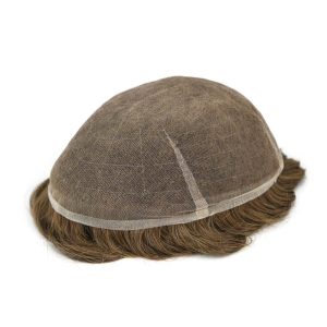 Pwigs Hairpiece Super Thin Full Swiss Lace Mens Toupee Soft Light Density Hairpieces Remy Human Hair Repalcement Bleached Knots Transparent Hair Syste - Image 5