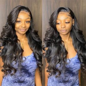 Body Wave 13*6 Hd Transparent Lace Front Wigs 100% Human Hair Pre Plucked 30 Inch - Image 3