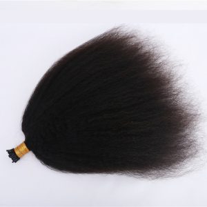 Kinky Straight I Tip Human Hair Extension 1G Per Strand 100Standard Keratin Hair Extensions For Black Woman - Image 3