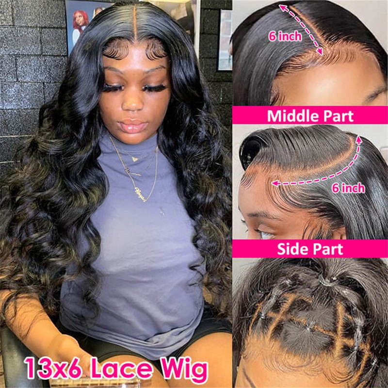 Body Wave Hd Invisible 13*6 Lace Front Human Hair Wigs Pre Plucked Brazilian Virgin Hair - Image 2