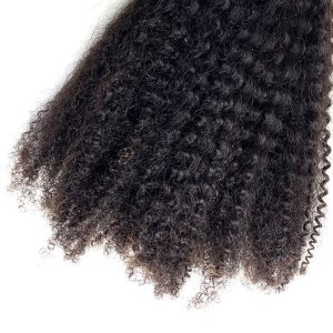 Alternative view of Indian Keratin Virgin Remy I Tip Micro 4B4C Afro Kinky Curly  Itip Hair Extensions