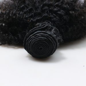 Afro Kinky Curly Human Hair Bundles Peruvian Hair Weave 4 Bundles Natural Color Remy Hair Extensions - Image 5