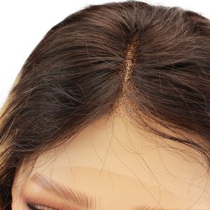 Ombre blonde #1B/27 Brazilian Wave Hair Full Lace Wigs Caps Dark root Lace front wig Bleached knot Pre plucked hairline - Image 5