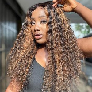 Piano Color 1B/30 Highlight Wig Curly 13X6/13X4 Hd Lace Front Human Hair Wigs 30 Inch - Image 2