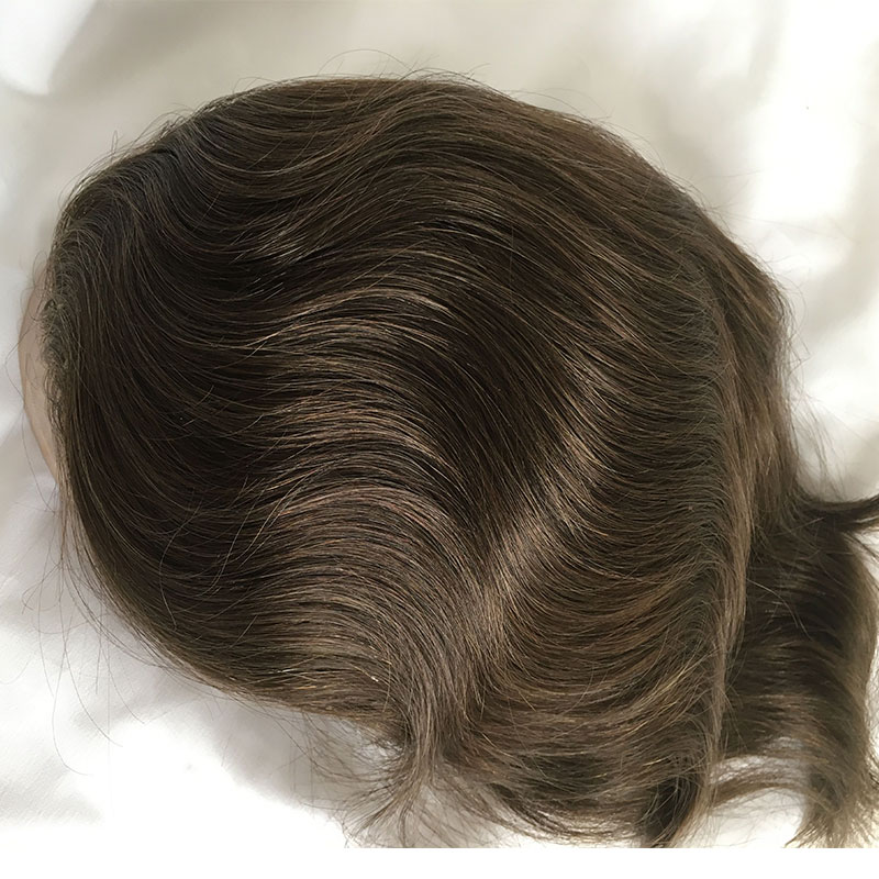 Toupee for Men Human Hair Men's Thin Skin Hair system with French Lace Hair Line Front 8x10 Inches Men Wigs Touppe For Black Men 22# color - Image 35