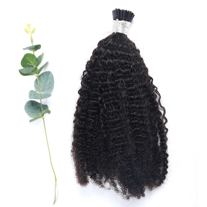 I Tip Afro Kinky Curly 4B 4C Kinky Curly I Tip Extensions I Tip Kinky Curly Hair Extensions - Image 2
