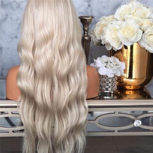 #60 Color Platinum Blonde 13x4 Lace Front Human Hair Wigs For Women HD Transparent Lace Glueless Lace Wigs European Human Hair - Image 3