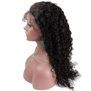 360 Lace Front Wig Brazilian Human Hair 360 Full Lace Frontal Wigs Water Wave Free Part with Baby Hair Natural Color for Black Women - Image 5