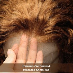 Alternative view of #27 Colored Curly Human Hair Wig Cap Pre-Plucked 13*4 Hd Lace Front Wigs For Black Women