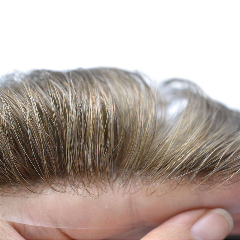 Pwigs Hairpiece 0.06Mm Invisible Thinnest Thin Skin Stock Mens Toupee Super Thin Skin Transparent Poly Hair System 32Mm Slight Wave - Image 5