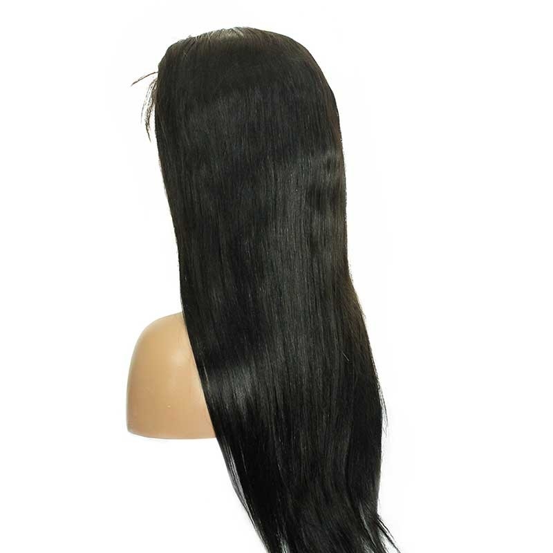 Straight Human Hair Lace Front Wigs Natural Black Brazilian Hair Brazilian Human Hair Natural Color Bleached Knots Natural Baby Hair - Image 2