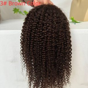 12 Inch Long Kinky Curly Men's Hair 100% Human Hair Toupee for Black Men 8x10 Mono Lace with PU Hair System 3#Brown Hair Replacement - Image 8