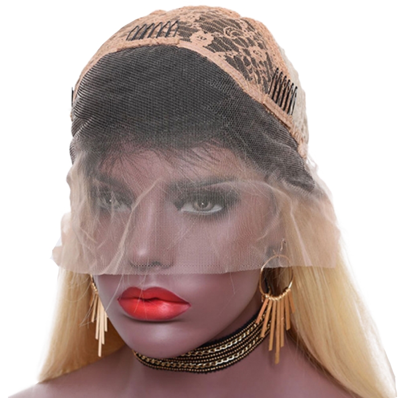 1BT #613 Color Human Hair Wigs Silk Straight Brazilian Human Hair Glueless Pre Plucked Full Wig with Baby Hair Bleached Knots - Image 4