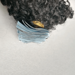 Burmese Curly Tape In Hair Extension Cuticle Aligned Raw Indian Human Hair Adhesive 100% Real Human Skin Weft Human Hair - Image 7