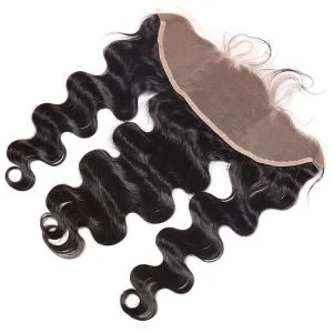 Alternative view of Pre Plucked Lace Frontal Closure 13x4 Body Wave Brazilian Remy Hair With Baby Hair Natural Hairline Free Part