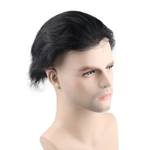 100%Human Hair WigsToupee for Men Hair Pieces Men's Toupee Super Thin Mono Lace with PU Around Ombre Blonde 60 Color10" x 8" Toupee - Image 18