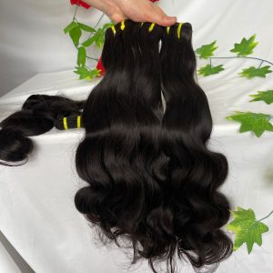 Pwigs Body Wave 12A Top Grade Raw Double Drawn Cambodian Virgin Human Hair Bundles Sew in Extensions Natural Black Double Weft 100% Natural Cuticle Aligned Unprocessed Hair - Image 4