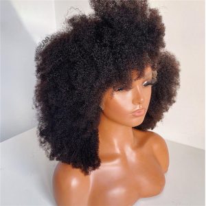 4B 4C Afro Kinky Curly Wig HD Swiss Transparent Lace Front Wig Deep Part 13x6 Lace Front Wig Human Hair Pre Plucked Remy Brazilian Lace Frontal Wigs - Image 10
