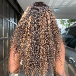 Piano Color 1B/30 Highlight Wig Curly 13X6/13X4 Hd Lace Front Human Hair Wigs 30 Inch - Image 4