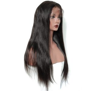 360 Lace Wigs 8A Brazilian Hair Silky Straight Human Hair 150% Density Full Lace Human Hair Wigs With Natural Baby Hiar Bleached Knots For BlacK Women - Image 4