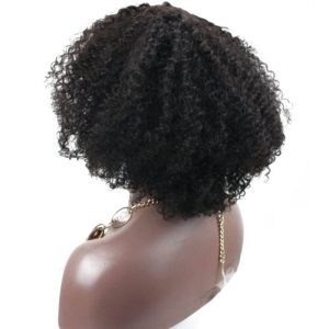 300% High Density Short Kinky Curly Brazilian Human Hair Wigs Afro Kinky Curly Wig for Women 14 inch - Image 3