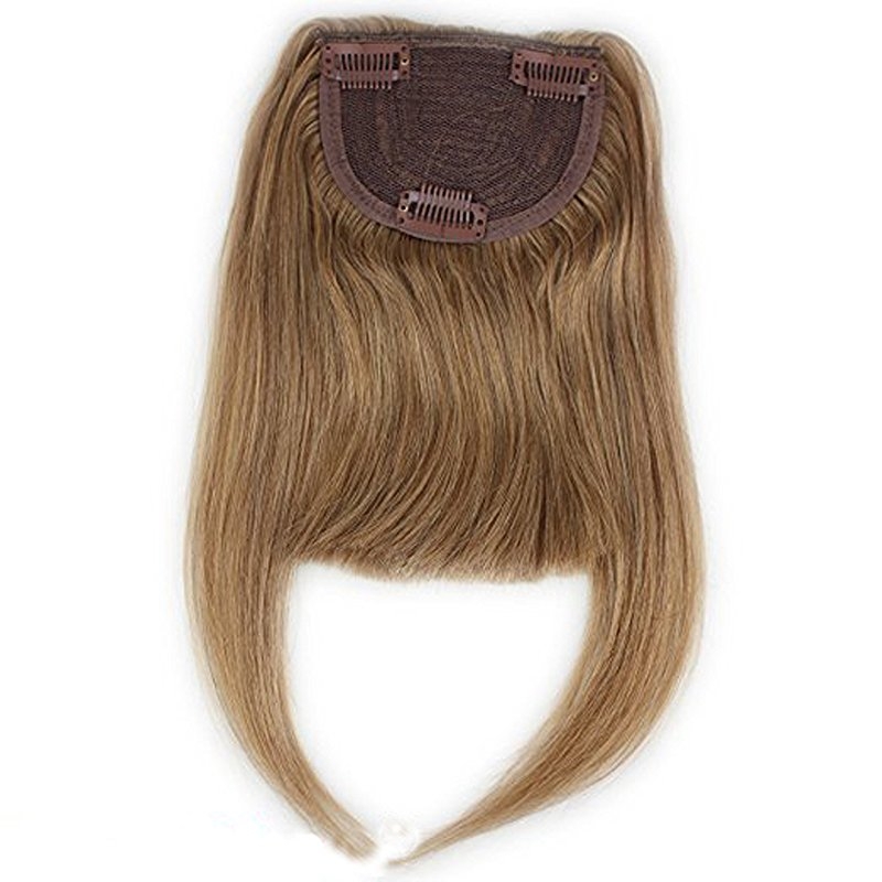 27 # Clip-in Front Hair Bangs Full Fringe Short Straight Hairpieces Brazilian Virgin Human Hair Extensions for women 6-8inch - Image 2