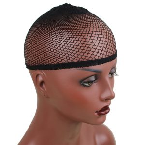 Alternative view of 4 colors Stretchable Fishnet Elastic Snood Cap (3 pack, Brown)